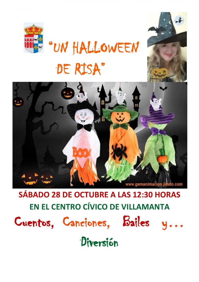 Cartel "Un Halloween de risa"
